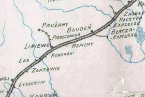 Карта сети железных дорог панства Польского. 1920 г