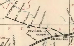 Карта Брест-Литовской ж.д. (1943)