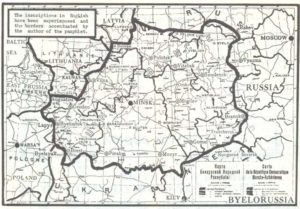 Карта Беларусі М.Доўнар-Запольскага (1919 г.).